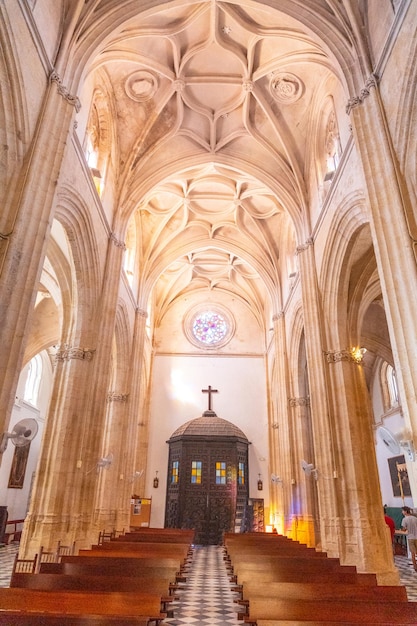 Interior of the church or cathedral of Vejer de la Frontera Cadiz Andalusia