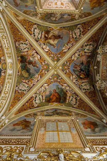 Interior of the Church of The Certosa di Padula well known as Padula Charterhouse is a monastery in Campania Italy