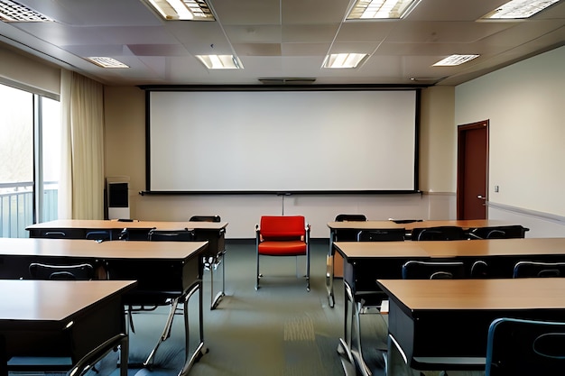 The interior of classroom