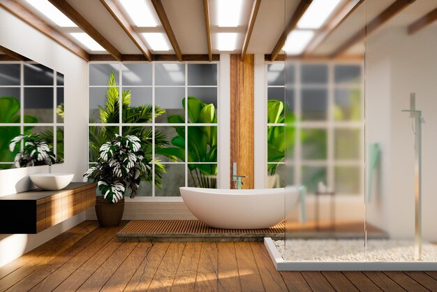 Interior decoration rest room 3D 3d illustration rendering