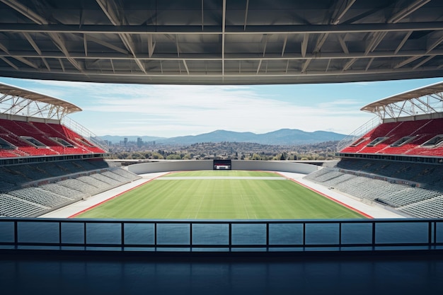 Photo interior of a derelict afl grand stadium in hobart