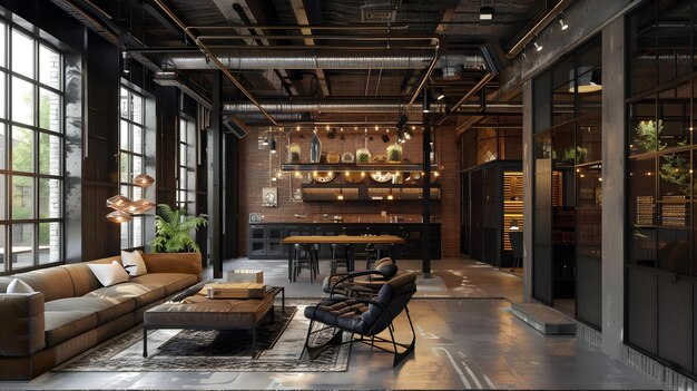 Interior Design Of Industrial Chic Office