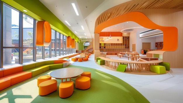 Photo interior design inspirations for school buildings emphasizing creativity and learning environments