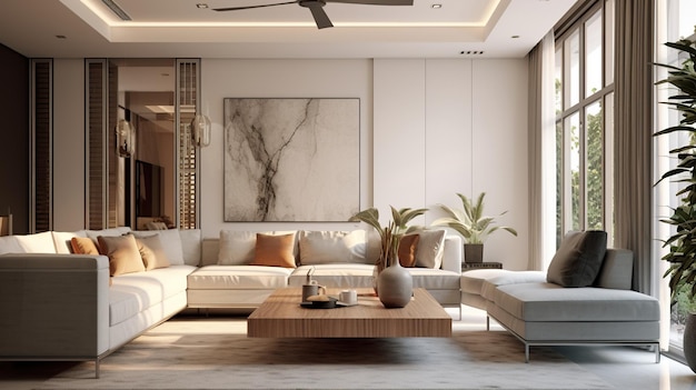 Interior design of modern living room