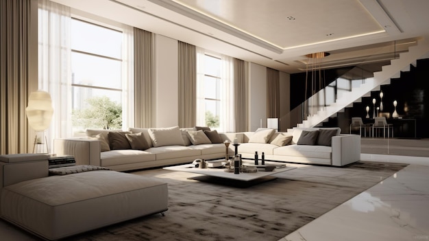 Interior design of modern living room