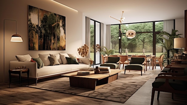 Interior design of modern living room