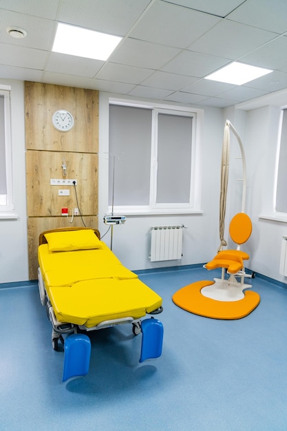 Interior of an empty medical ward Recovery hospital room