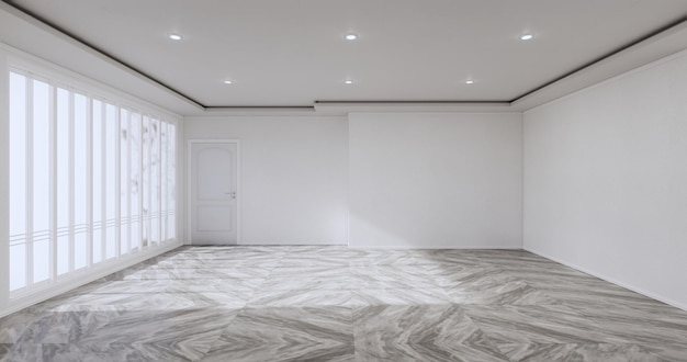 Interior empty room minimalist background,3D rendering