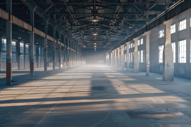 Interior of an empty warehouse