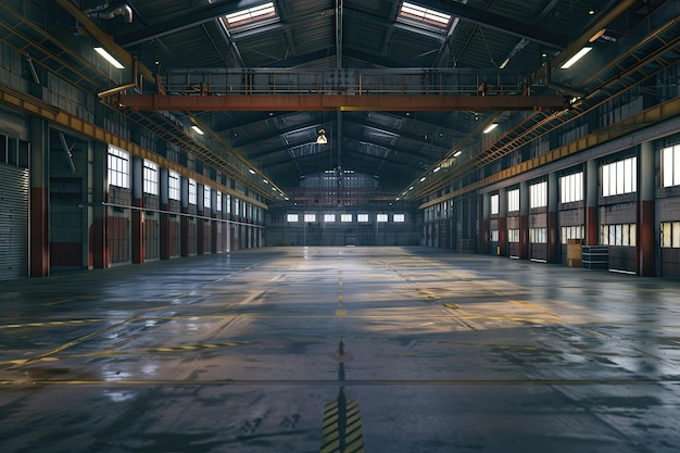 Interior of an empty warehouse