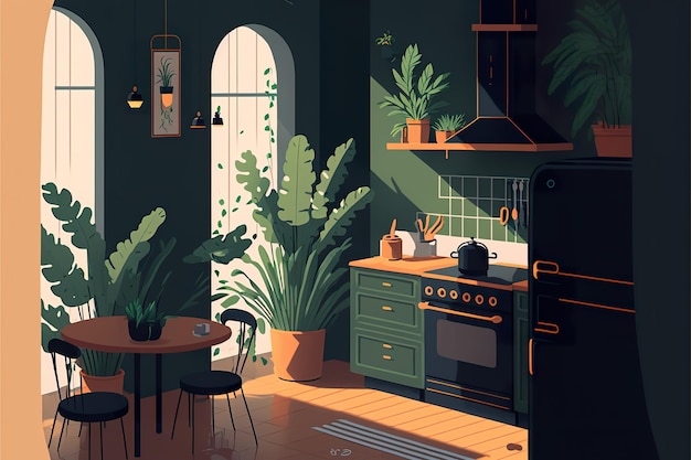 Interior flat illustration