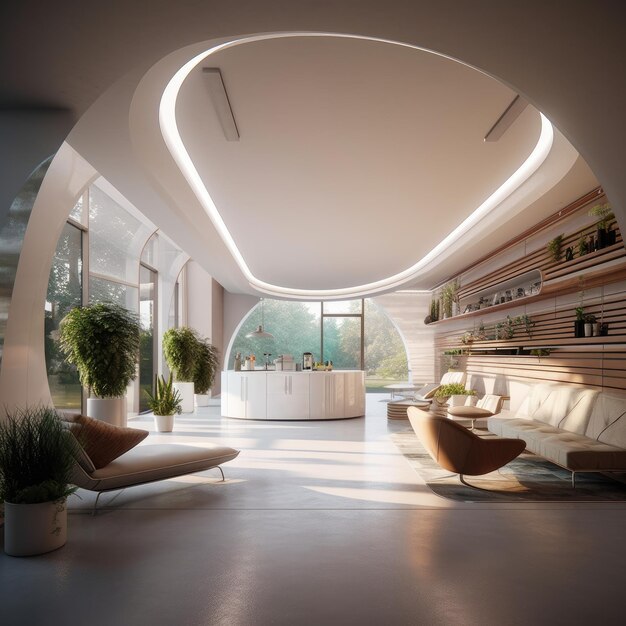 The interior of the future hightech