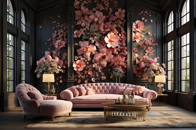 Interior Harmony Beauty of Floral Patterns Unveiled