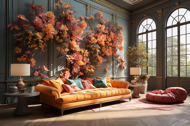 Interior Harmony Beauty of Floral Patterns Unveiled