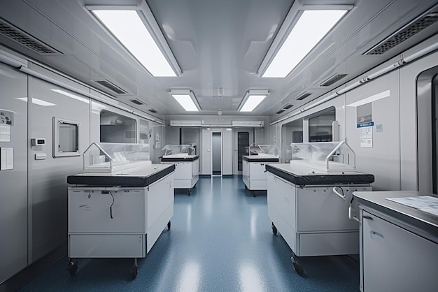 Interior of laboratory workplace illustration