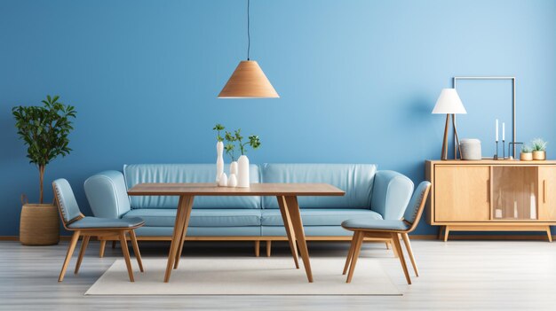 Interior of living room with white leather armchair