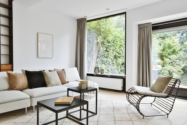 Interior of luxury and beautiful living room