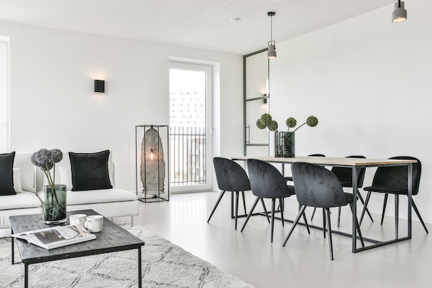 Interior of luxury and beautiful living room