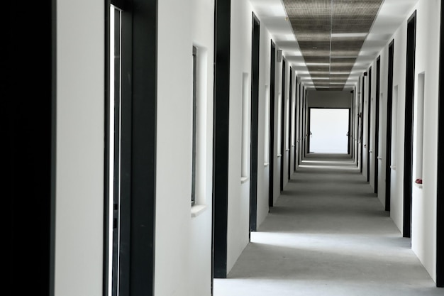 interior of luxury home corridor