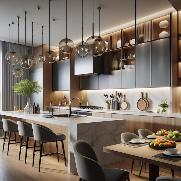 Interior luxury kitchin room design