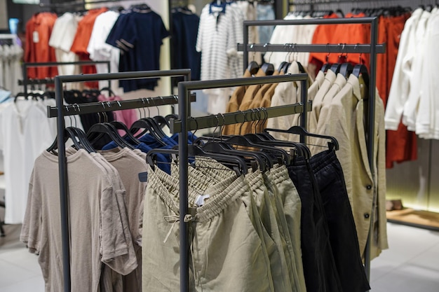 Interior of a mens clothing store Style and fashion