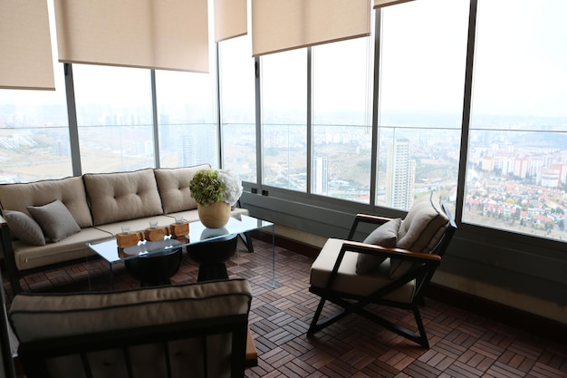 interior of modern balcony terrace