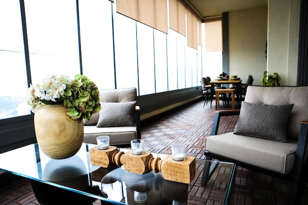 interior of modern balcony terrace