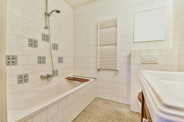 Interior of modern bathroom at home