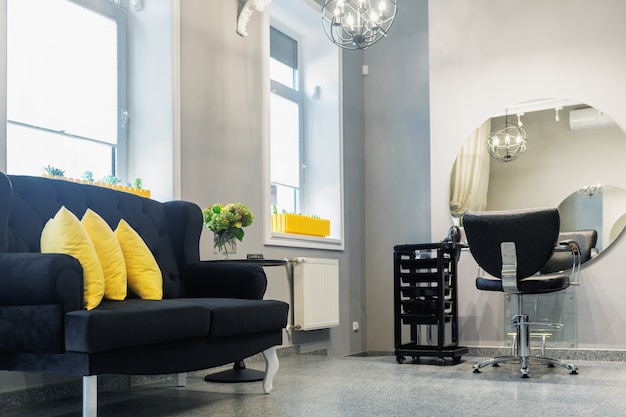 Interior of modern beauty salon