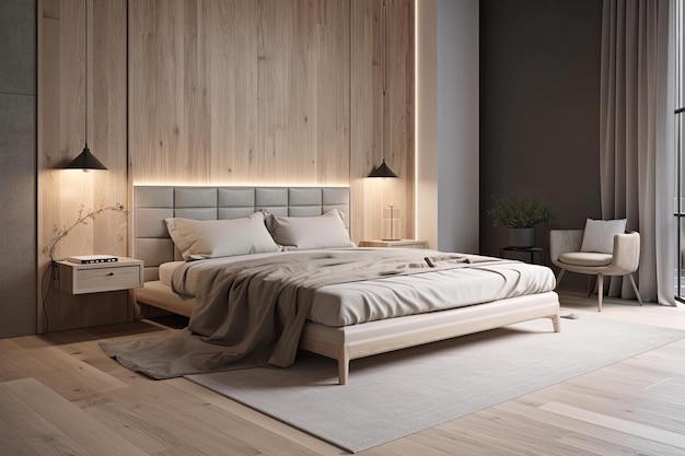 Interior of a modern bedroom