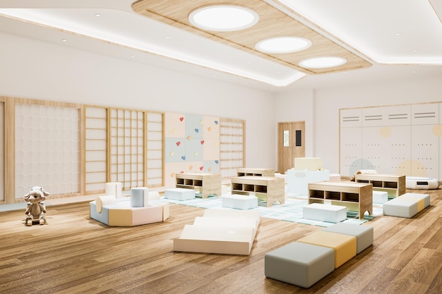 Interior Of A Modern Kindergarten Classroom