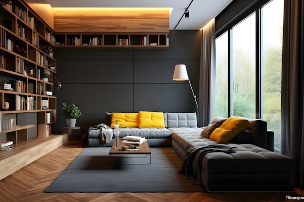 Interior of modern living room