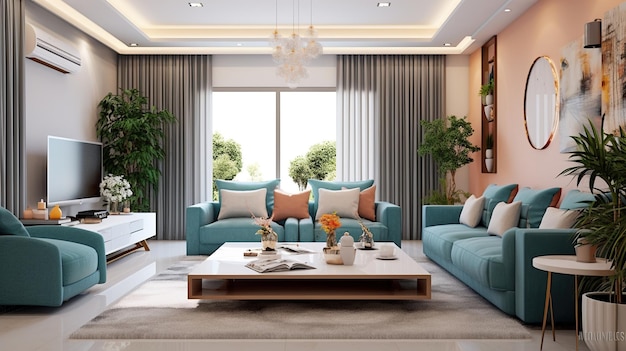 Interior of modern living room