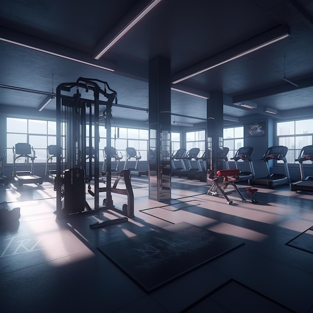 interior of a modern minimalist gym