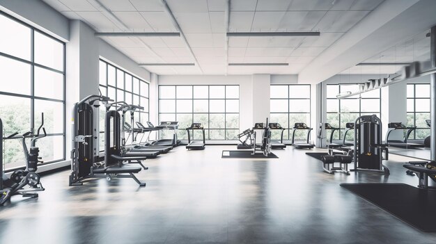 interior of a modern minimalist gym