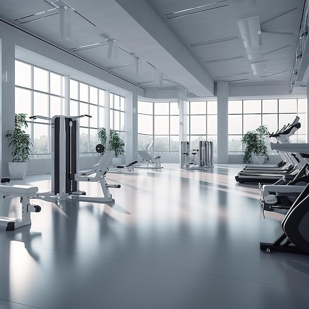 interior of a modern minimalist gym