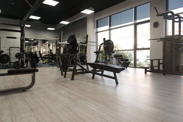 Interior Of New Modern Gym With Equipment