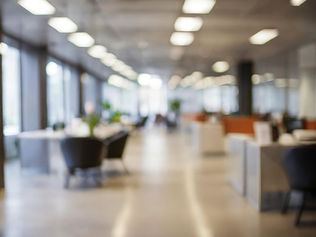 interior of a office blur