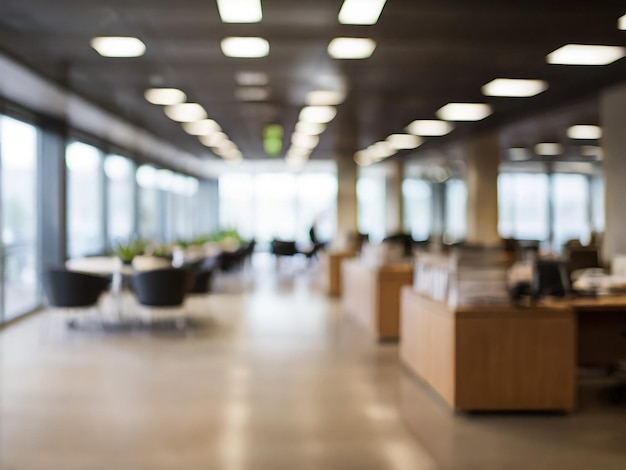 interior of a office blur