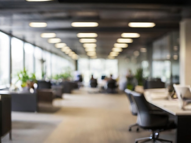 interior of a office blur