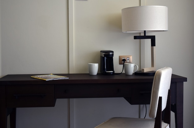 Interior of the office. table and chair