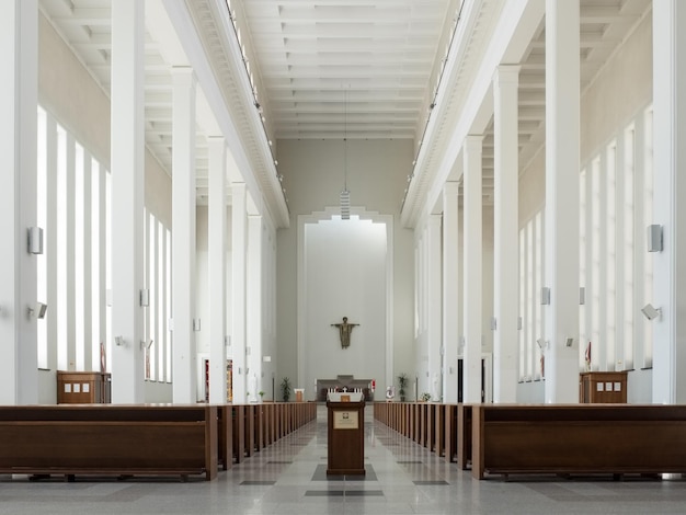 Interior of Our Lord Jesus Christs Resurrection church in Kaunas Lithuania