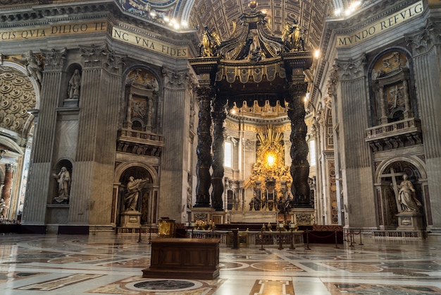 Interior of Saint Peter's dome (Basilica di San Pietro) Vatican Town, Rome