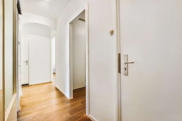 Photo interior of stylish hallway in luxury house