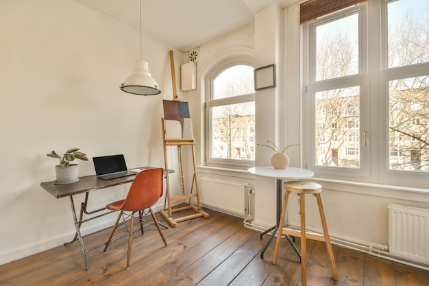 Interior of stylish spacious room