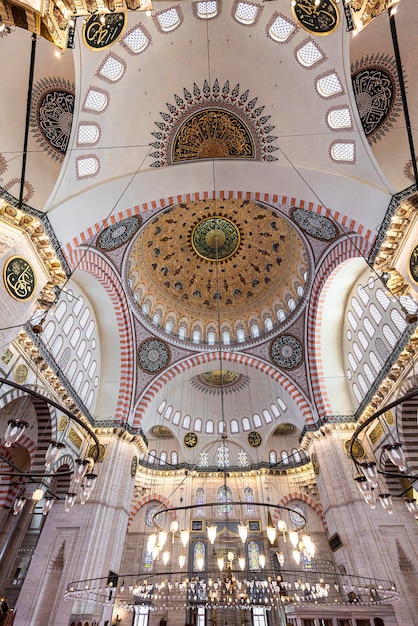 Interior of suleymaniye mosque in istanbul