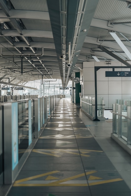 Interior of train station