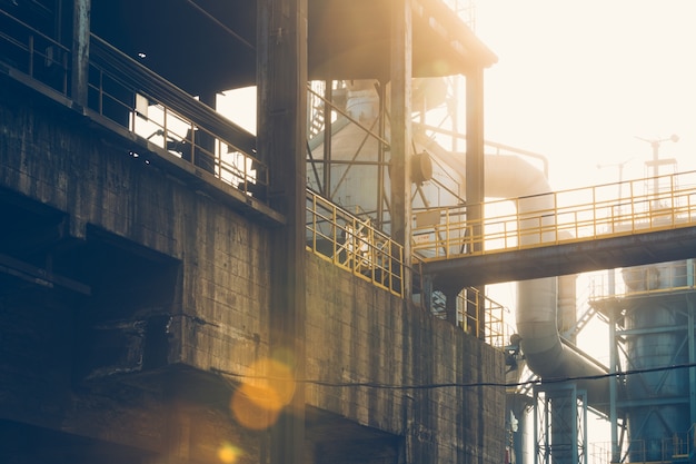 interior view of a steel factory