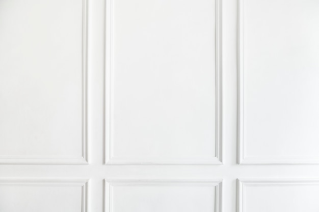 Photo interior white wall paneling background