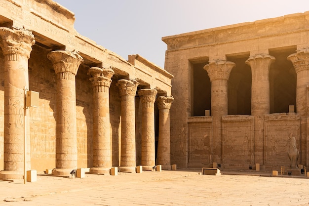 Interior yard of the ancient egyptian temple